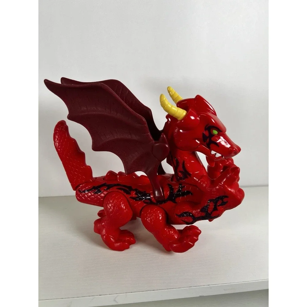 Imaginext Red Castle Dragon 6-Legged w/ Wings Fisher Price Tested Working‎